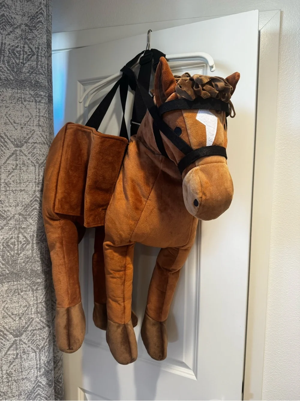 Hanna Andersson Plush Brown Horse Ride-On Costume with White Blaze - Picture 2 of 5